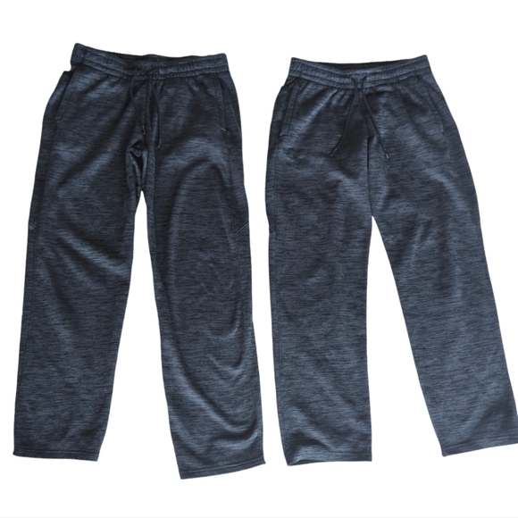 Under Armour Other - (2) Under Armour Loose Fleece Athletic Jogging Pants YOUTH XL Black Gray Pockets